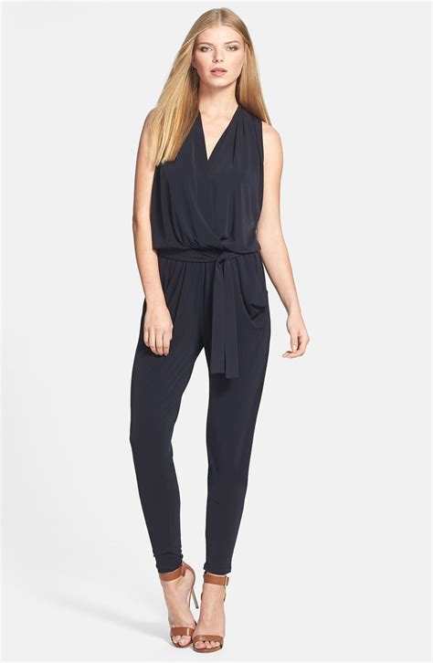 michael kors chambray jumpsuit|Michael michael kors belted jumpsuit + FREE SHIPPING.